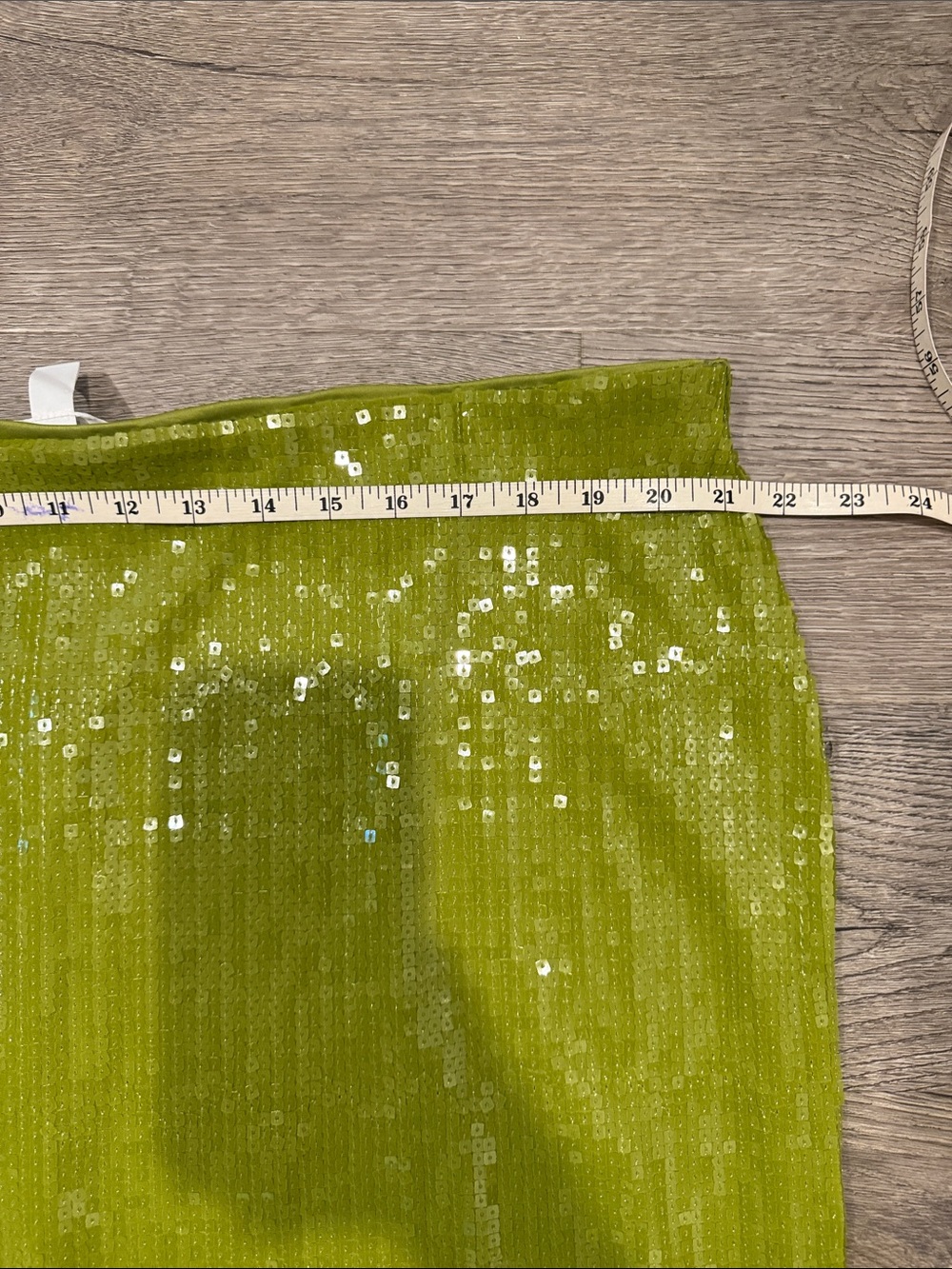 Addition Elle Chartreuse Sequin Midi Skirt + Top Set - Picture 9 of 13